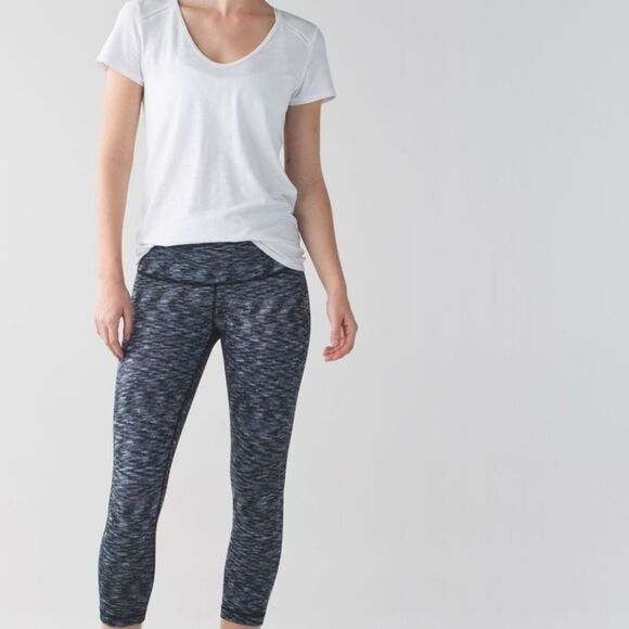 lululemon athletica Pants - Lululemon Athletica Leggings Black Wide Waistband